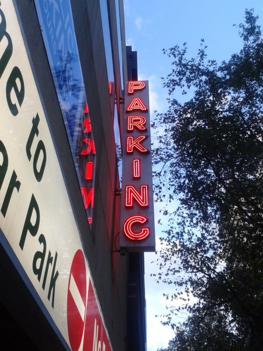 NeonParkingSign